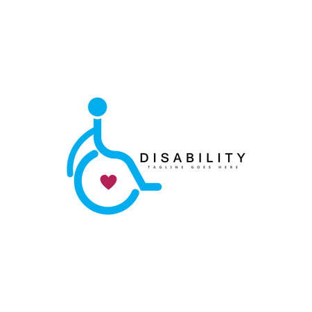modern Disabled people support logoのイラスト素材