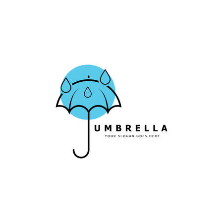 umbrella logo design iconのイラスト素材