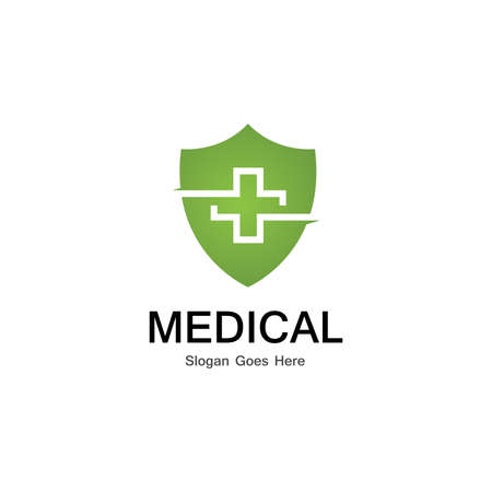 Shield Medical Logo Vector Templateのイラスト素材