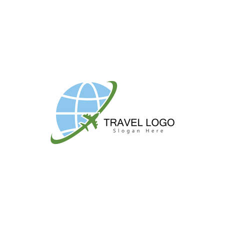 Travel agency vector logo template. Holiday logo templateのイラスト素材