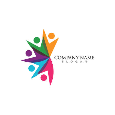 Adoption and community care Logo template vector iconのイラスト素材