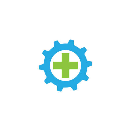 Medicine Pharmacy Health Logo Medical Herbal Plus Icon Health Care Symbol Vector Designのイラスト素材
