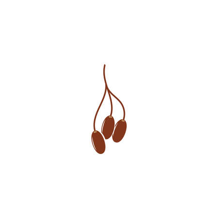 dates logo food graphic design element  template for Muslim holidays inspirationのイラスト素材