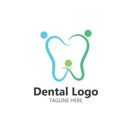 tooth dental care logo vector templateのイラスト素材