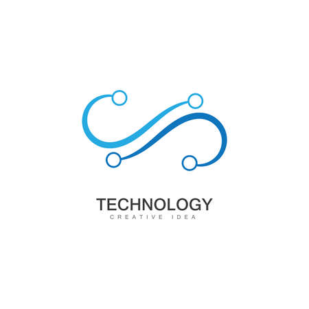 Technology logo template vector illustrationのイラスト素材