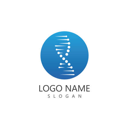 DNA Genetic Logo  Icon Design Template Vectorのイラスト素材
