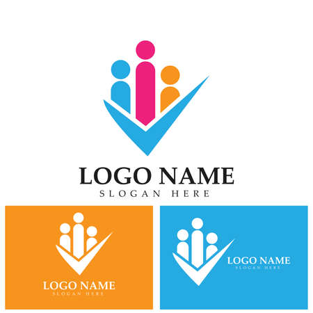 family logo vector illustration design template - vectorのイラスト素材