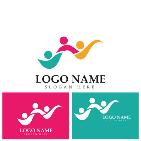 People community care group network and social icon design templateのイラスト素材