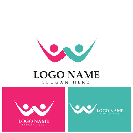 People community care group network and social icon design templateのイラスト素材