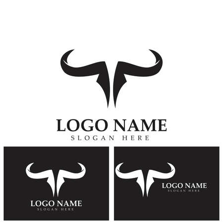 Bull horn logo and symbols template icons appのイラスト素材