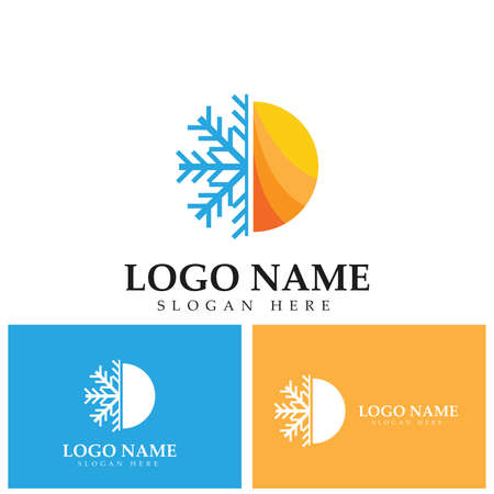 Hot and cold icon graphic design templateのイラスト素材