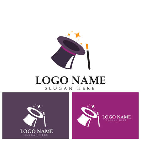 Wand Magic hat icon vector templateのイラスト素材