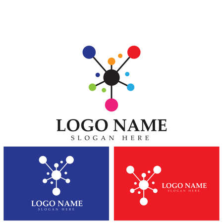 molecule logo icon vector designのイラスト素材