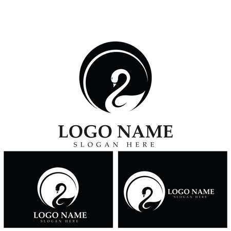 Swan icon Template vector illustration designのイラスト素材