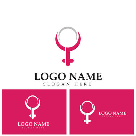 Gender symbol logo of sex and equality of males and females vector illustrationのイラスト素材