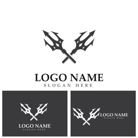 symbol trident logo vector templateのイラスト素材