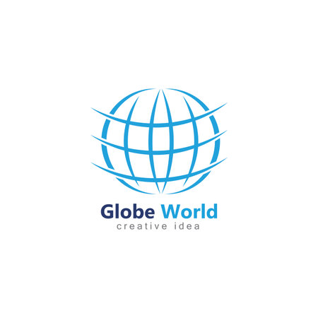 creative globe logo icon templateのイラスト素材