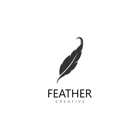 feather logo icon vector templateのイラスト素材