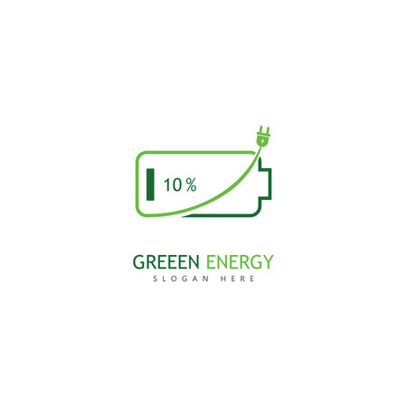 eco green energy logo design templateのイラスト素材