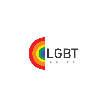LGBT pride rainbow flag logo iconのイラスト素材