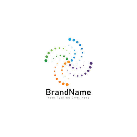 Circle Dots Creative Cool Logo Icon Designのイラスト素材