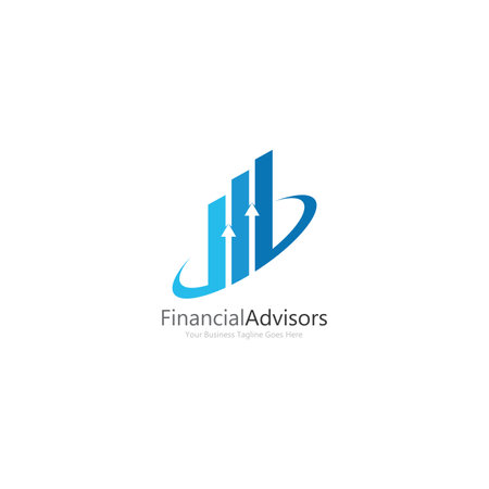 financial advisors logo design template vector iconのイラスト素材