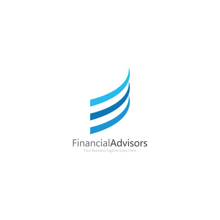 financial advisors logo design template vector iconのイラスト素材