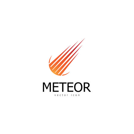 meteor logo vector template designのイラスト素材
