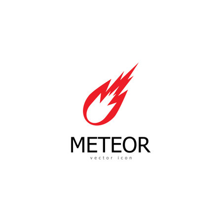 meteor logo vector template designのイラスト素材