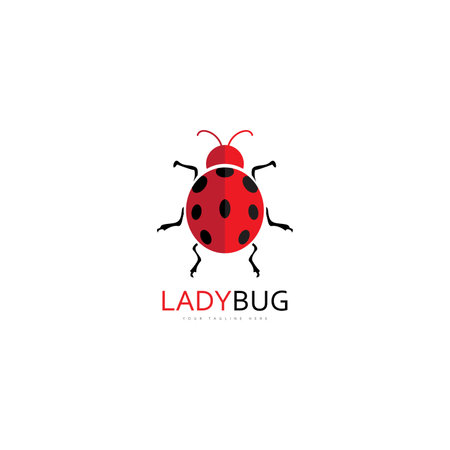 lady bug logo template vector illustration iconのイラスト素材