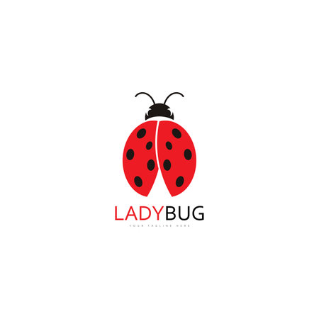 lady bug logo template vector illustration iconのイラスト素材