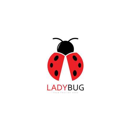 lady bug logo template vector illustration iconのイラスト素材