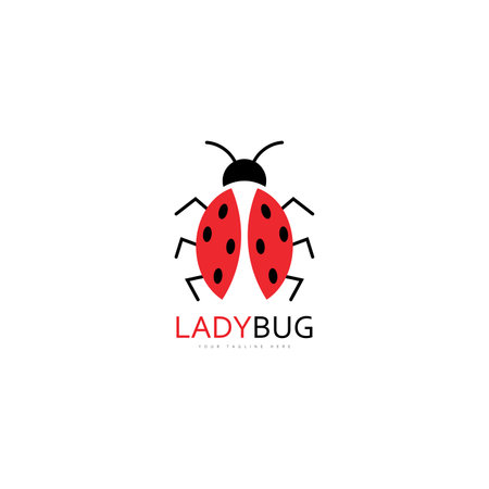 lady bug logo template vector illustration iconのイラスト素材