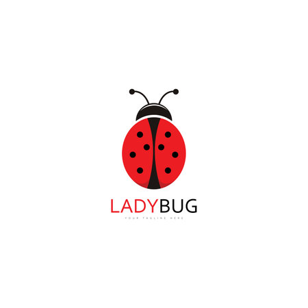 lady bug logo template vector illustration iconのイラスト素材