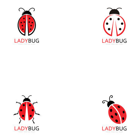 lady bug logo template vector illustration iconのイラスト素材