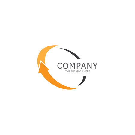 initial letter c arrow logo design vectorのイラスト素材