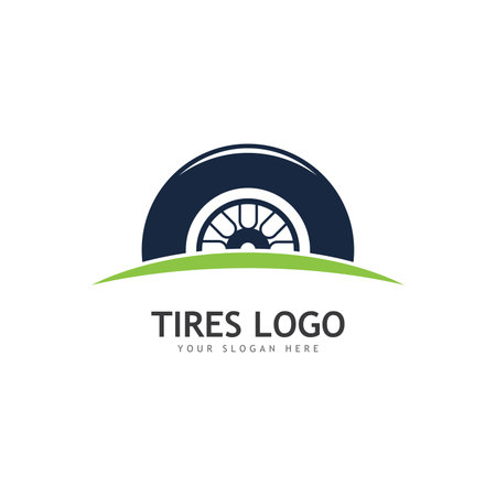 tires logo illustration vector design iconのイラスト素材
