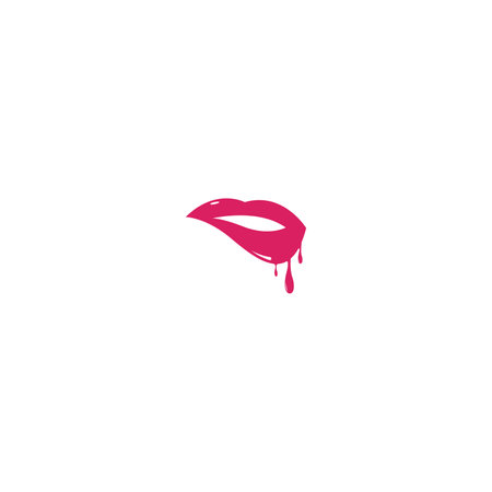 lips icon cosmetic logo vector templateのイラスト素材