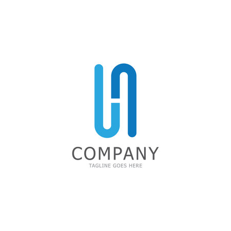 h company  h letter logo template vectorのイラスト素材