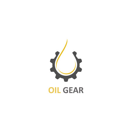 gear lubrication oil vector icon concept design templateのイラスト素材