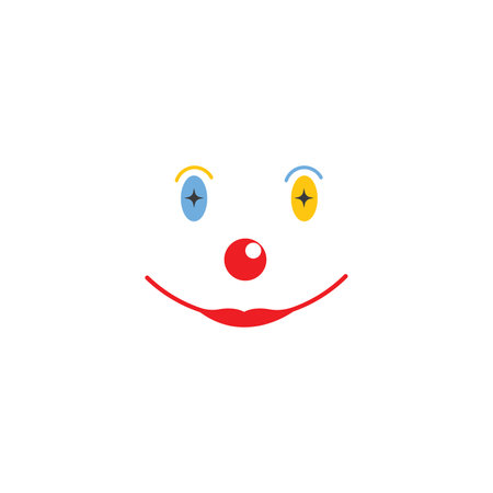 clown face illustration vector icon design templateのイラスト素材