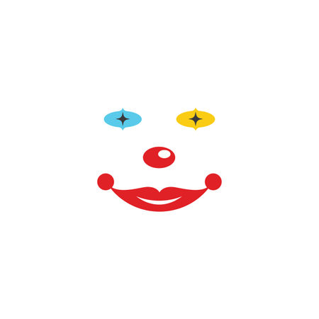 clown face illustration vector icon design templateのイラスト素材
