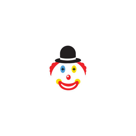 clown face illustration vector icon design templateのイラスト素材