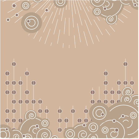 A beige spiral background. Vectorのイラスト素材