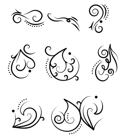 A set of design elements. Tatooのイラスト素材