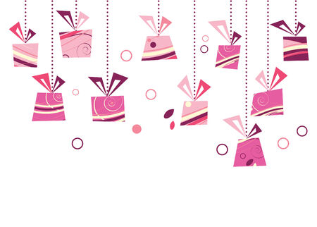 Hanging small giftsのイラスト素材