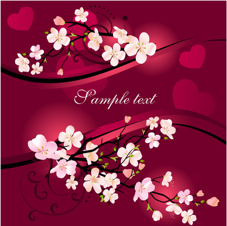 Blossoming tree backgroundのイラスト素材