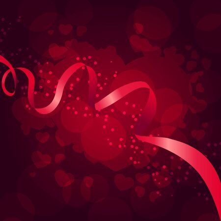 Beautiful saint valentine background with  ribbon のイラスト素材