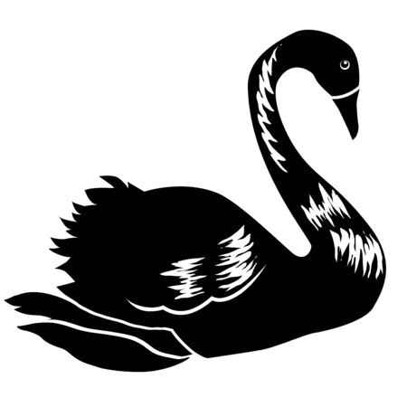 Abstract black swan のイラスト素材