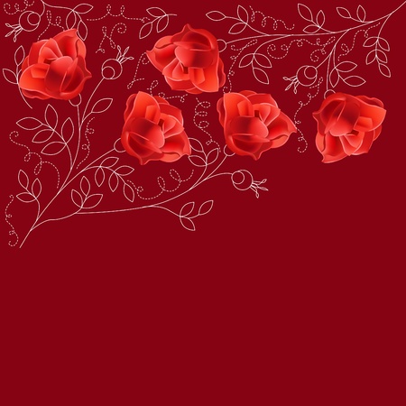 Floral rose backgroundのイラスト素材